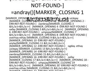 marker opening 0 err ref not found andray marker closing 1 lt a t lt a r