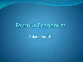 Famous Economist