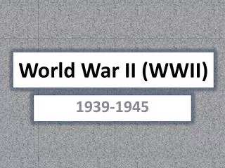 world war ii wwii