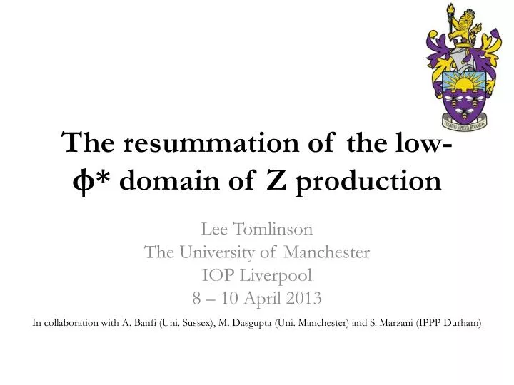 the resummation of the low domain of z production