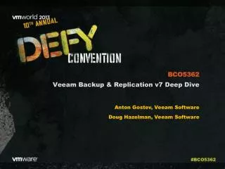 Veeam Backup &amp; Replication v7 Deep Dive