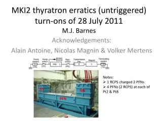 MKI2 thyratron erratics ( untriggered ) turn- ons of 28 July 2011 M.J. Barnes