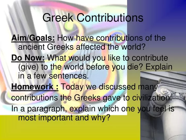 greek contributions