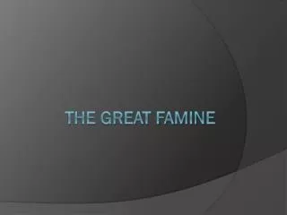 the great famine