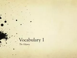 Vocabulary 1