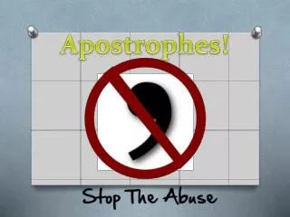 Apostrophes!