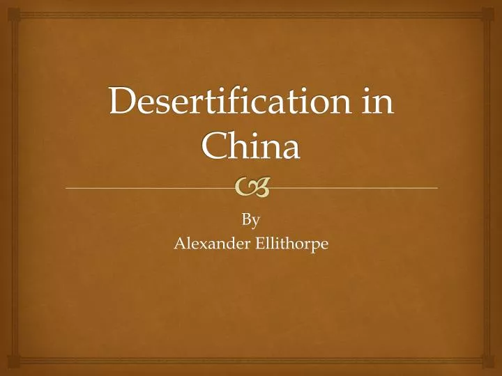 desertification in china