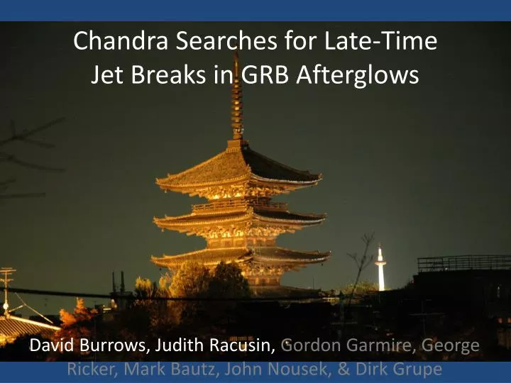 chandra searches for late time jet breaks in grb afterglows