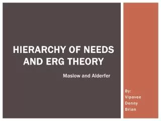 Hierarchy of Needs and ERG Theory