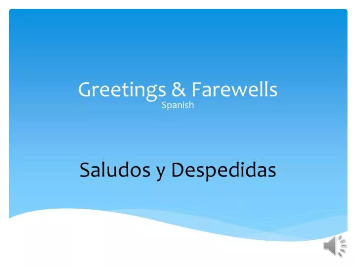greetings farewells