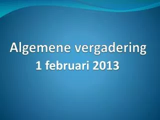 algemene vergadering