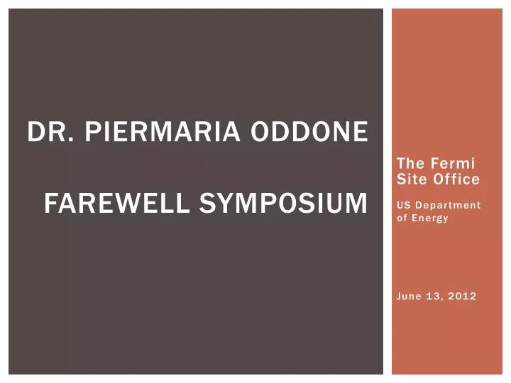 dr piermaria oddone farewell symposium