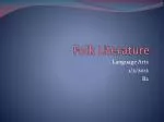 Folk Literature - slide 1
