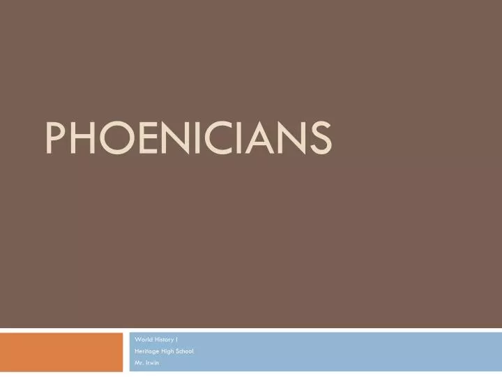 phoenicians