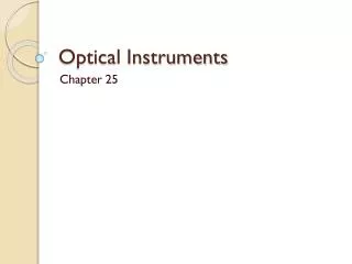 Optical Instruments