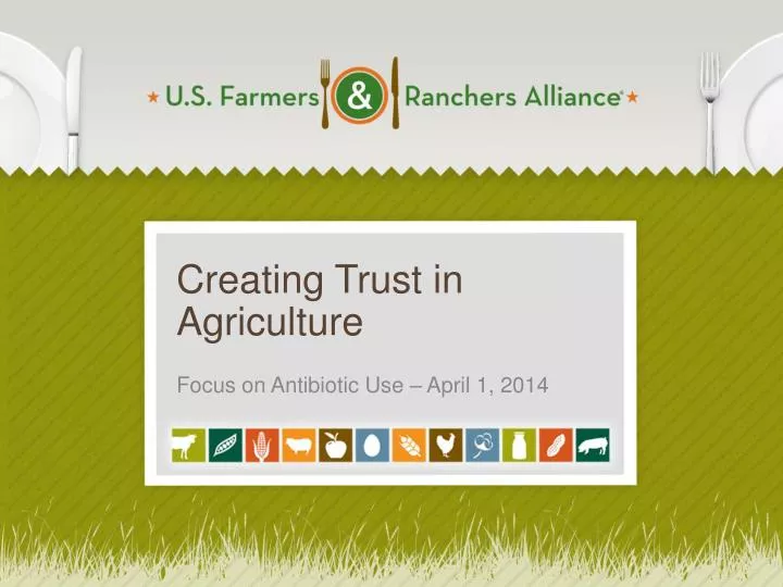 creating trust in agriculture