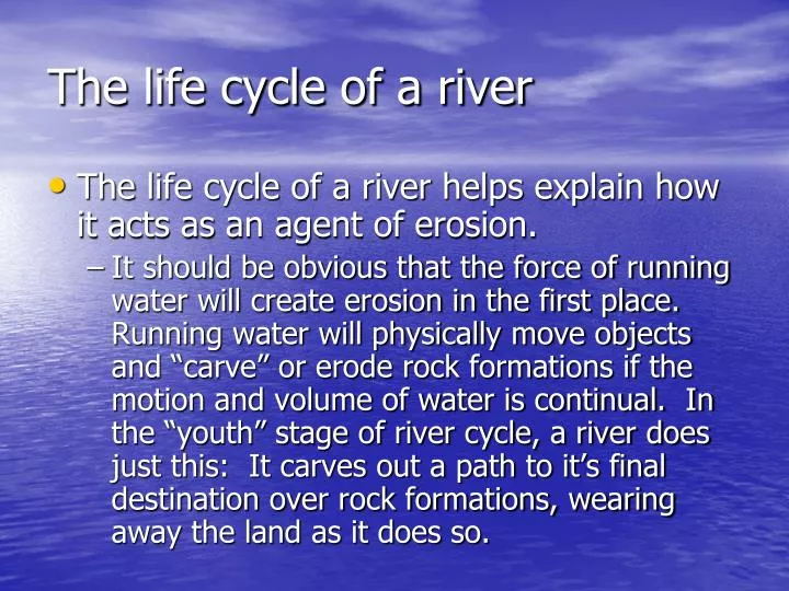 the life cycle of a river