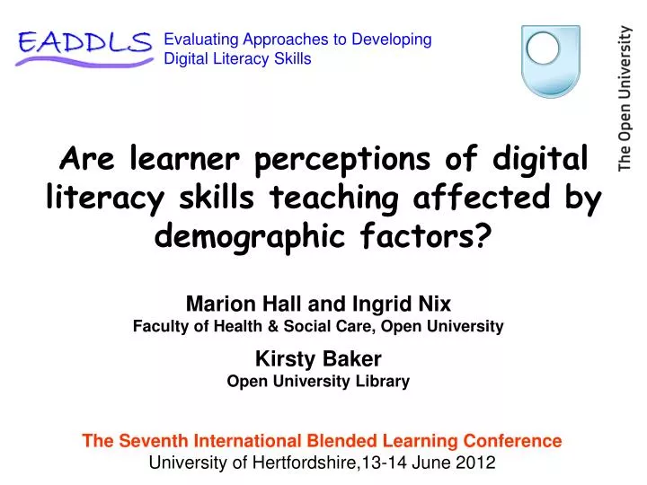 are learner perceptions of digital literacy skills teaching affected by demographic factors