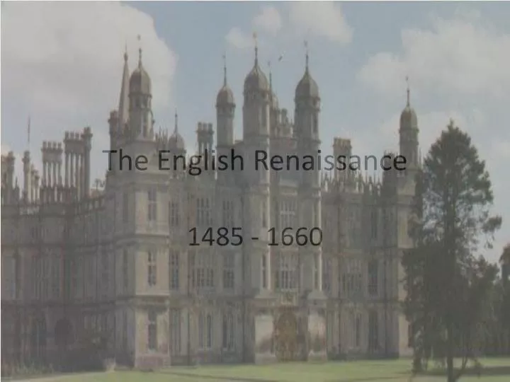 the english renaissance