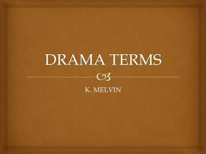drama terms