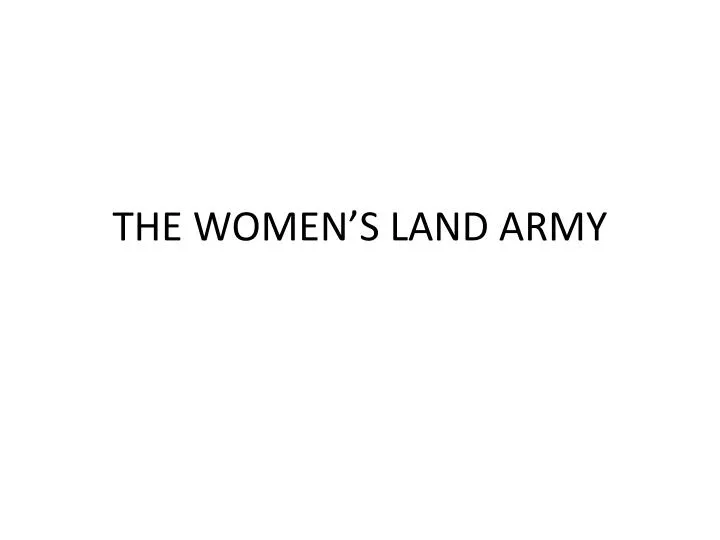 the women s land army
