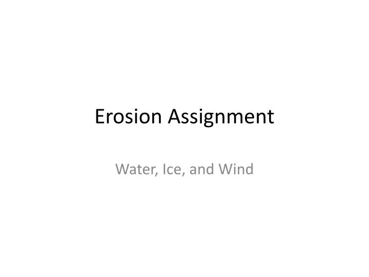 erosion assignment