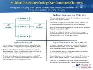 Multiple Description Coding Over Correlated Channels