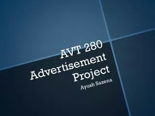 AVT 280 Advertisement Project