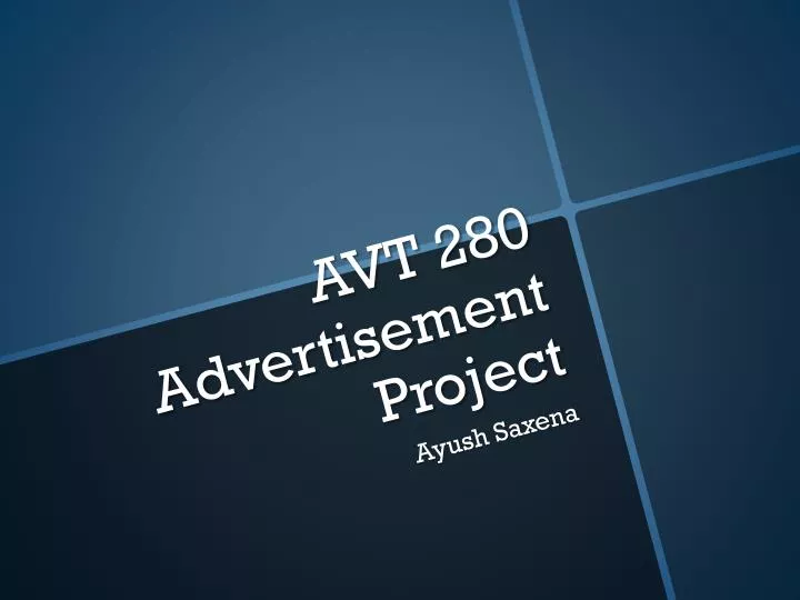 avt 280 advertisement project