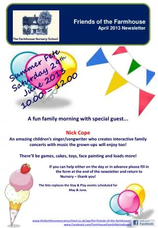 A fun family morning with special guest... Nick Cope