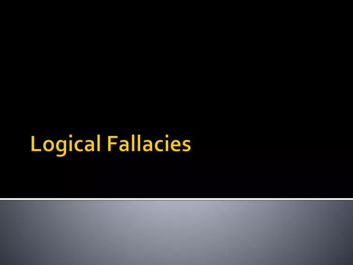 logical fallacies