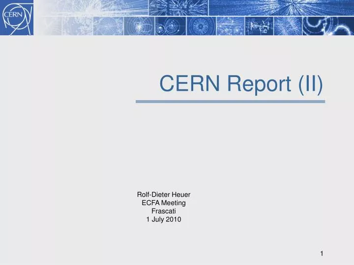 cern report ii