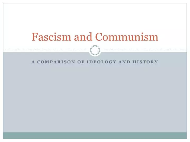 fascism and communism