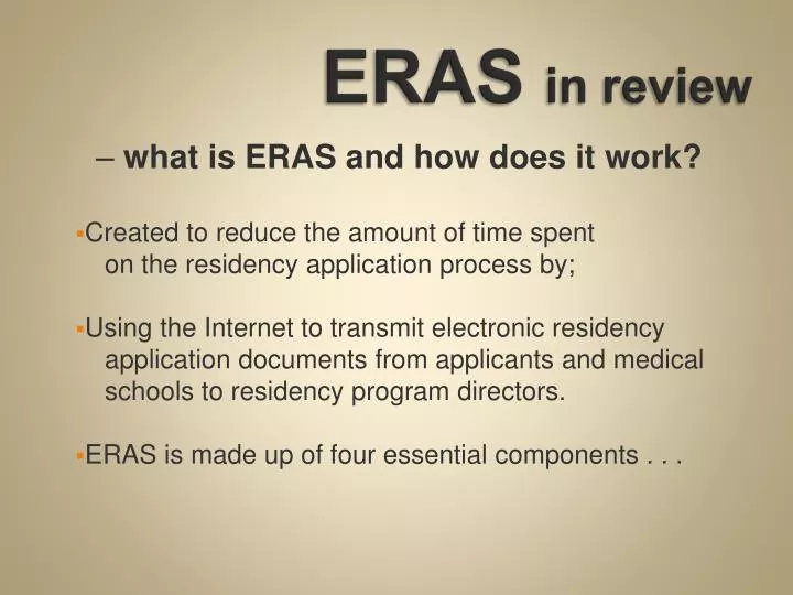 eras in review