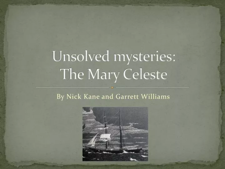 unsolved mysteries the mary celeste