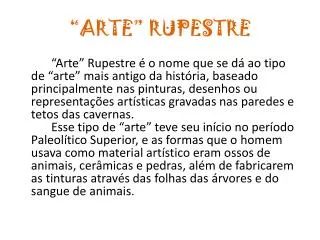 arte rupestre