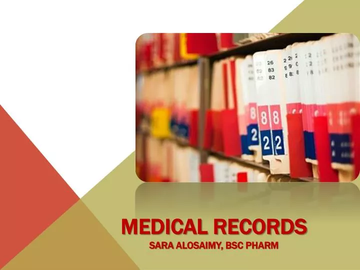medical records sara alosaimy bsc phar m
