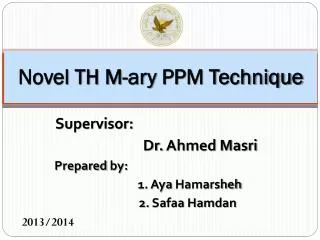 Novel TH M- ary PPM Technique