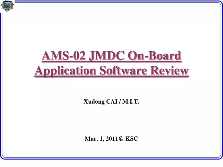 ams 02 jmdc on board application software review
