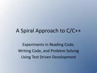 A Spiral Approach to C/C++