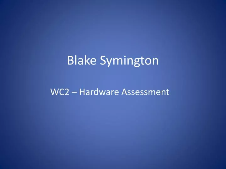 blake symington