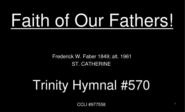faith of our fathers