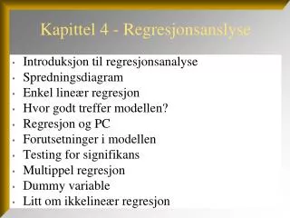 kapittel 4 regresjonsanslyse