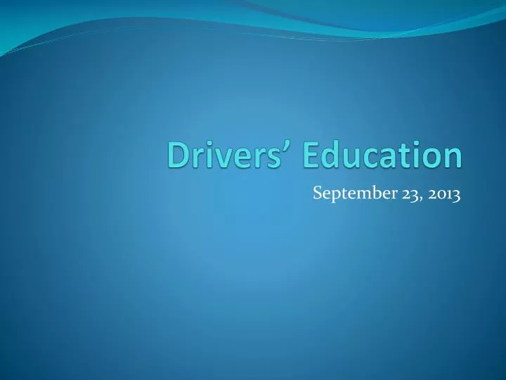 drivers education