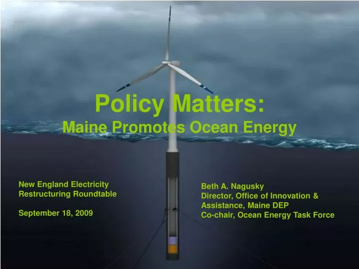 policy matters maine promotes ocean energy
