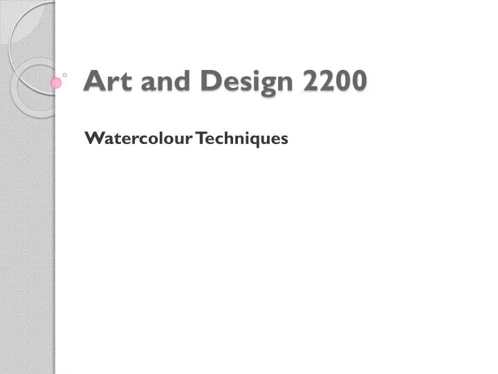 art and design 2200