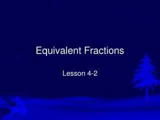 equivalent fractions