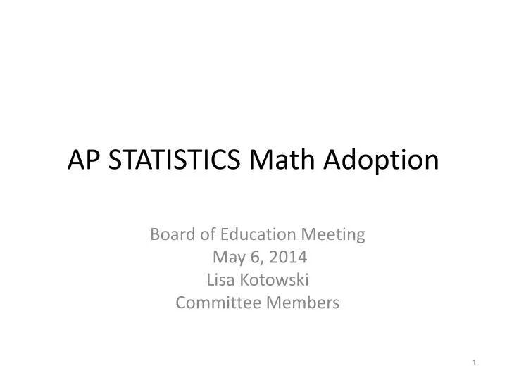 ap statistics math adoption