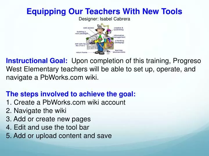 equipping our teachers with new tools designer isabel cabrera