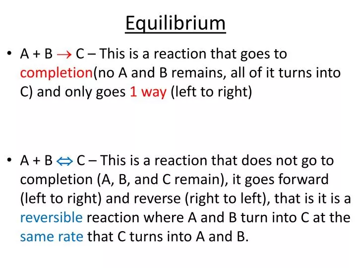 equilibrium